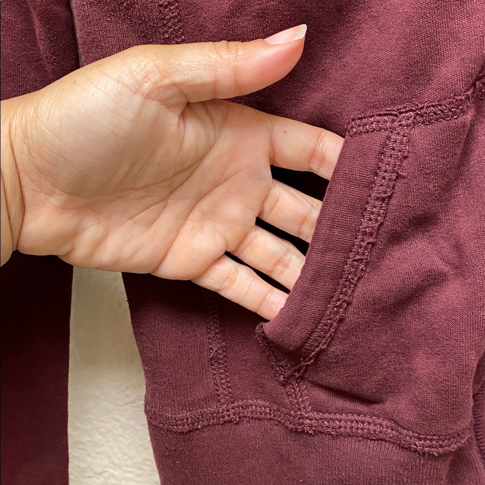Abercrombie & Fitch Burgundy 'Fitch NY' Full Zip Hoodie - Picture 2 of 7